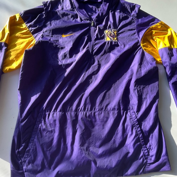 Nike Vintage Logod N Purple Yellow Jacket Pullover 1/4 zip Size XL - Picture 14 of 14